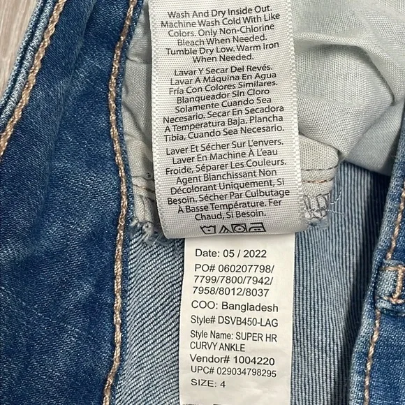 Sofia Jeans By Sofia Vergara Rosa Curvy Ankle Denim Jeans Frayed Hem 4 - Picture 15 of 16